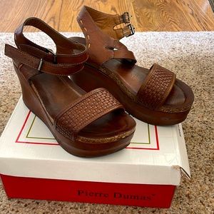 Brown Pierre Dumas Wedges